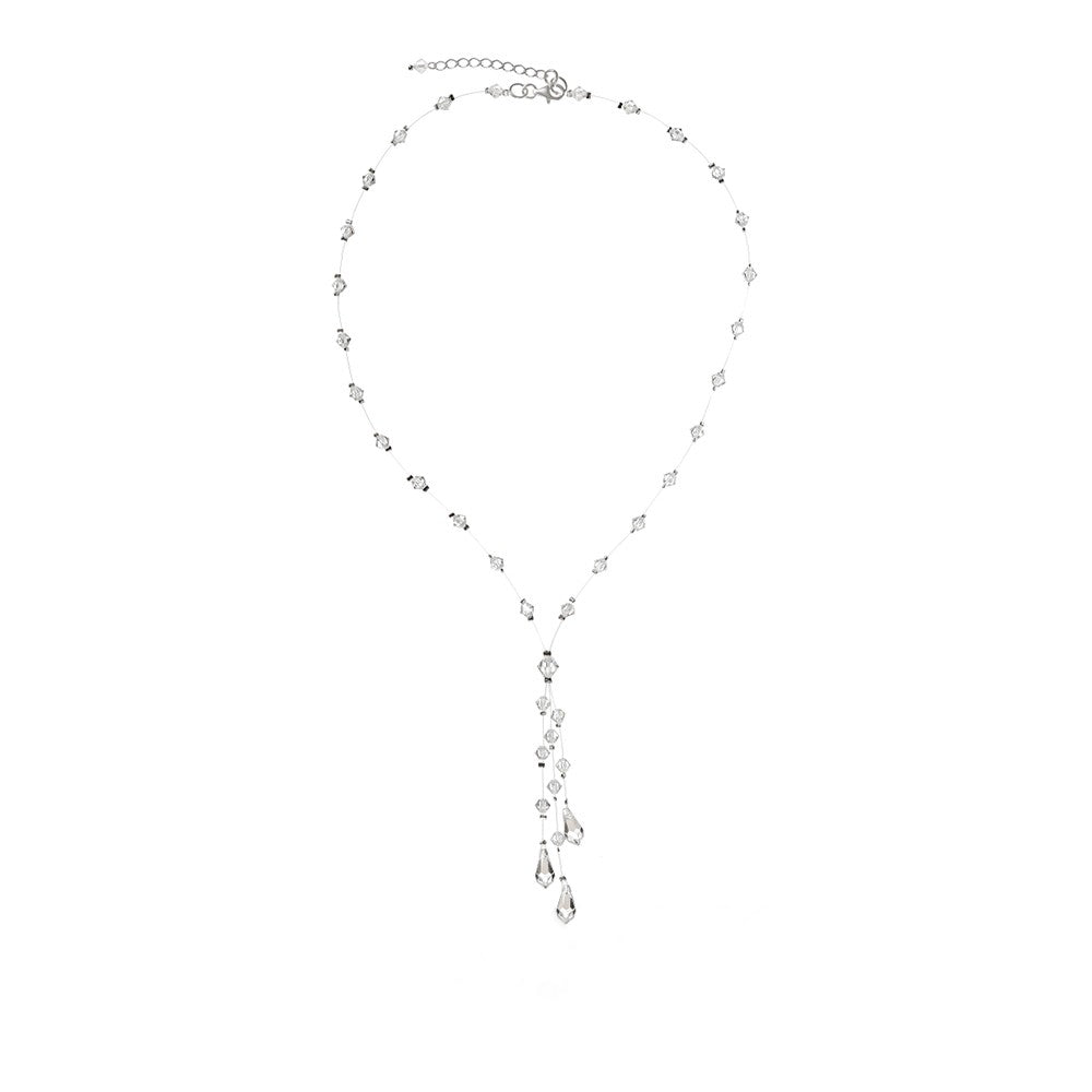 silberne-hochzeitskette-mit-kristall-nw005