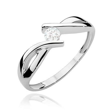 14k (585) White Gold Ring | 0.10ct Diamond | GREMARI Jewelry