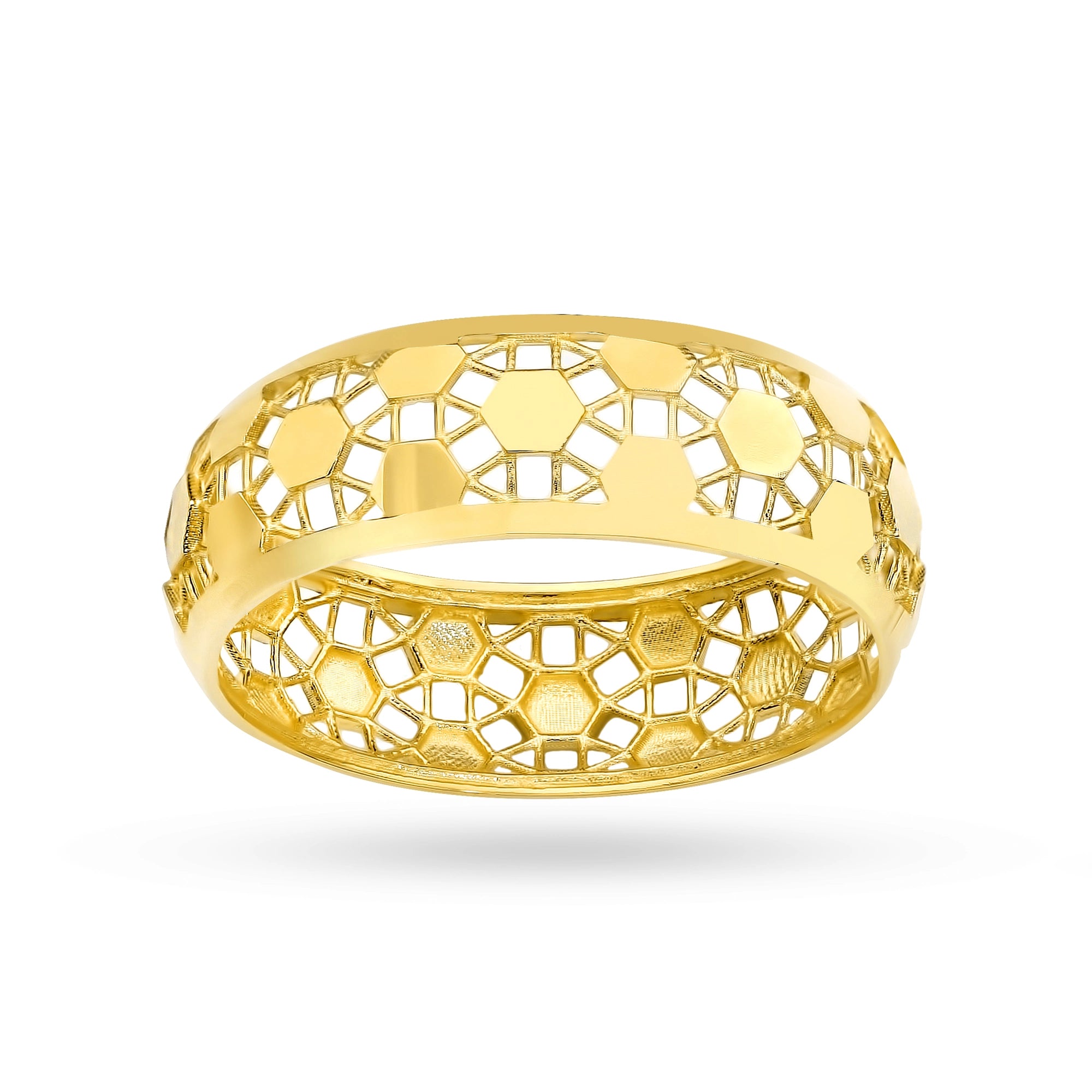 14k Gold (585) Openwork Geometric Ring | Modern Stylish Jewelry