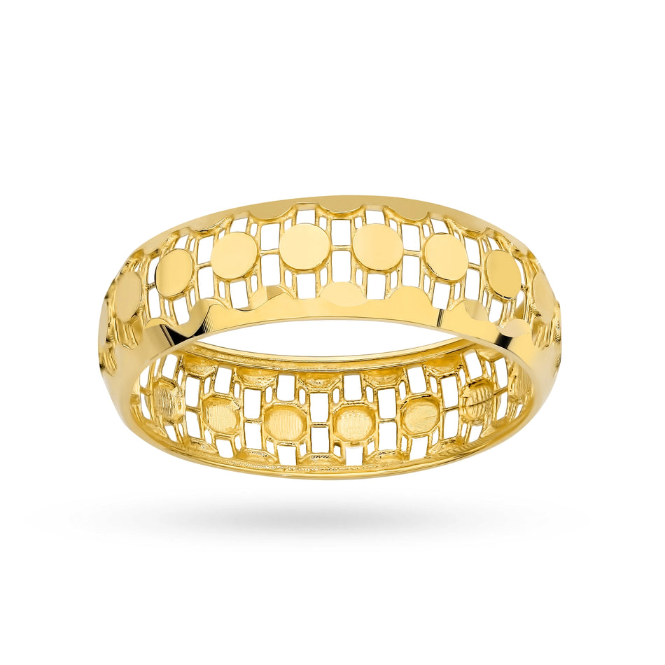 14k Gold (585) Openwork Geometric Ring | Modern Stylish Jewelry