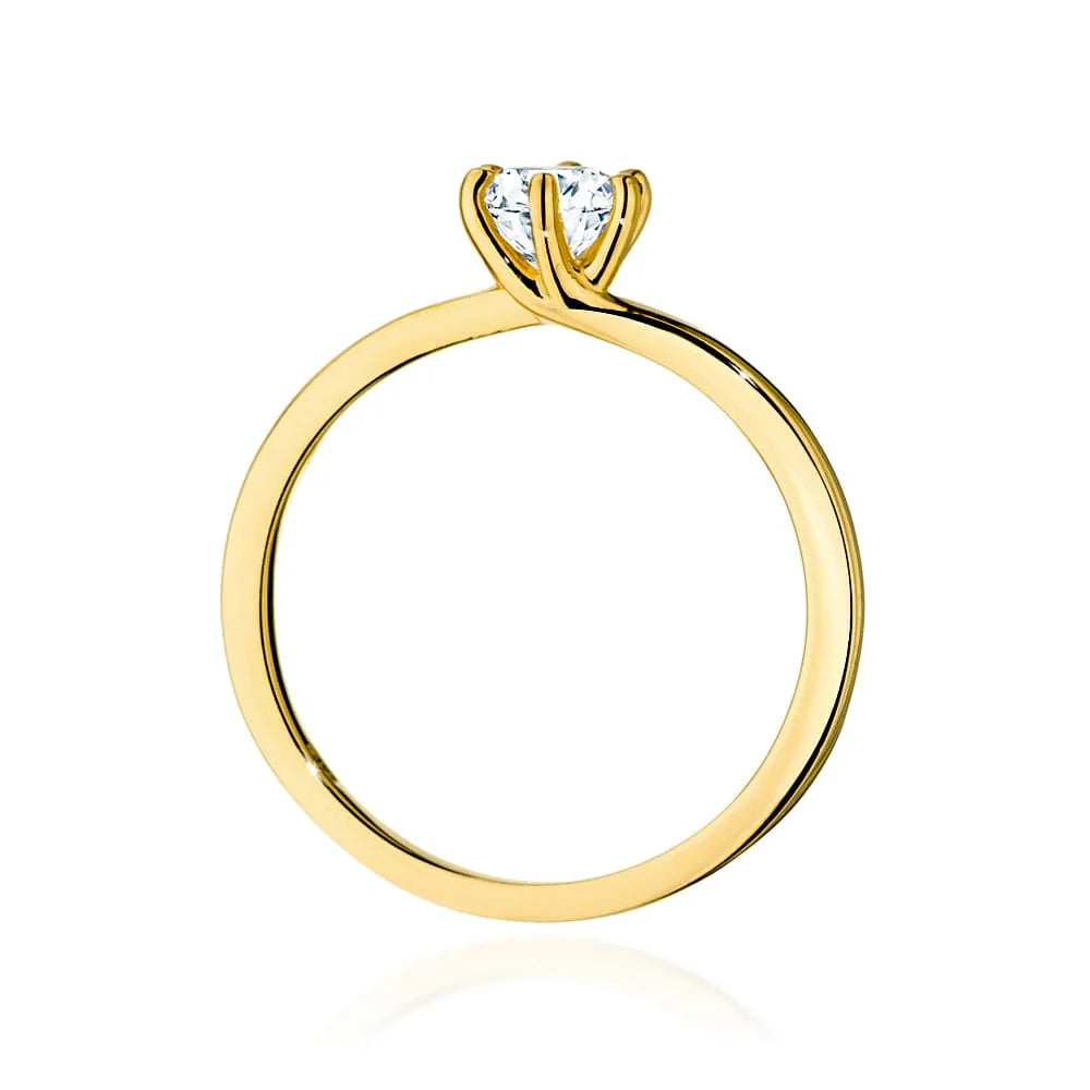 Ring aus 14-karätigem (585) Gold mit 0,40 ct Diamant. Perfekt als Geschenk.