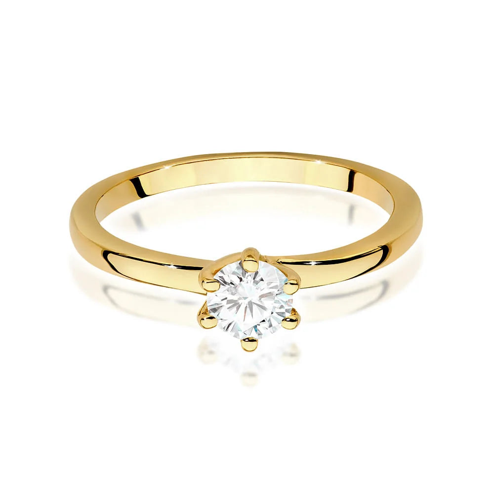 Ring aus 14-karätigem (585) Gold mit 0,40 ct Diamant. Perfekt als Geschenk.