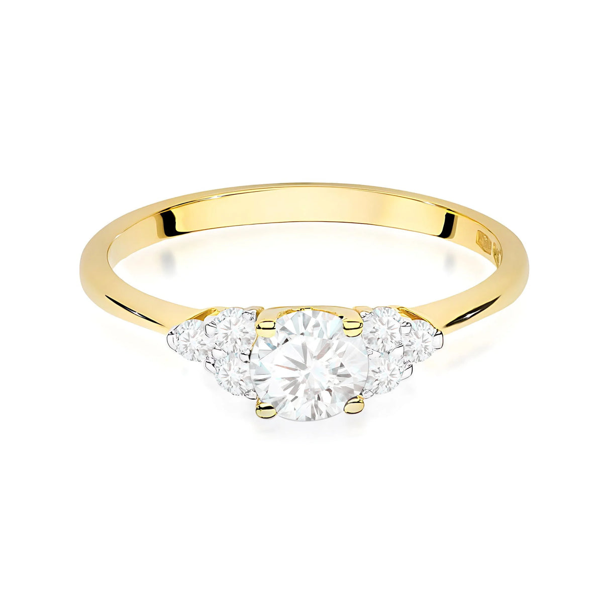 14k Gold (585) Ring | 0.50ct & 0.18ct Lab Diamonds | Jewelry Gift