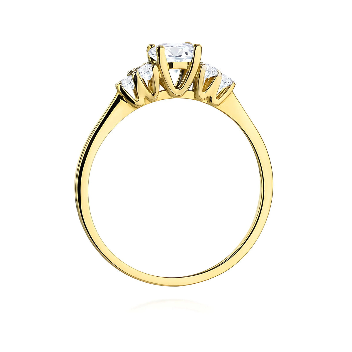 14k Gold (585) Ring | 0.50ct & 0.18ct Lab Diamonds | Jewelry Gift