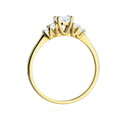 14k Gold (585) Ring | 0.50ct & 0.18ct Lab Diamonds | Jewelry Gift