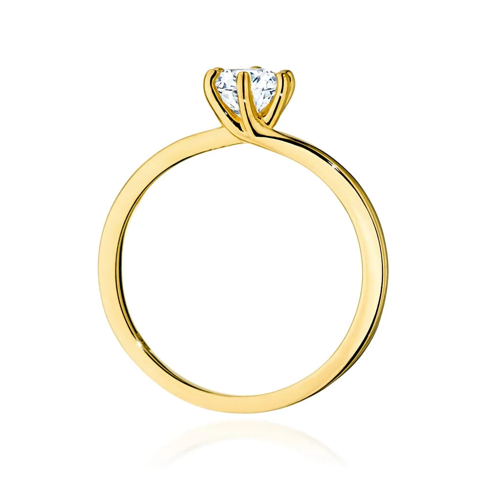 Ring aus 14-karätigem (585) Gold mit 0,50 ct Diamant. Perfekt als Geschenk.