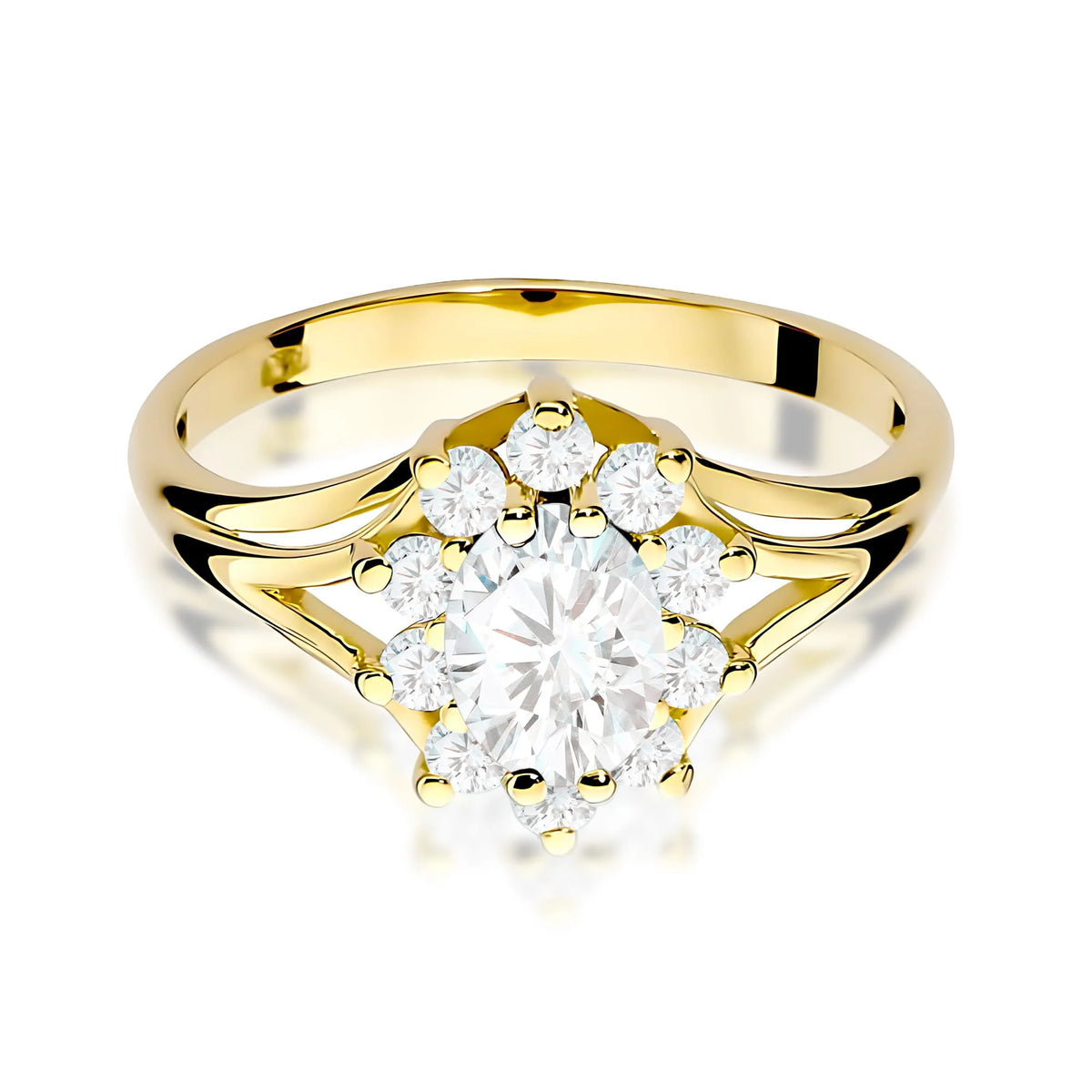 Ring aus 14-karätigem (585) Gold mit 0,70 ct und 0,30 ct im Labor gezüchteten Diamanten. Perfekt als Geschenk.