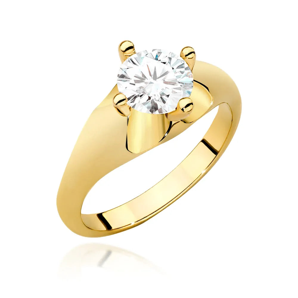 Ring aus 14-karätigem (585) Gold mit 1,00 ct Diamant. Perfekt als Geschenk.