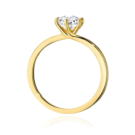 Gold 14k(585) ring with 1,00ct diamond. Perfect for a gift.