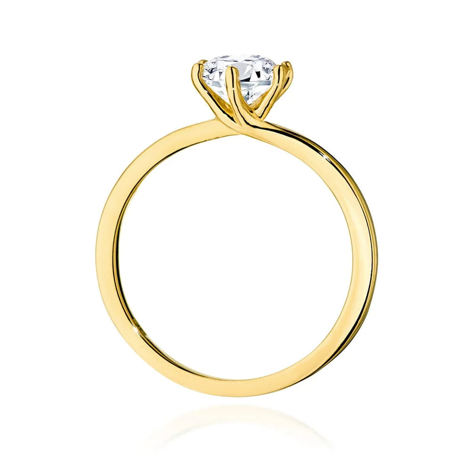 Ring aus 14-karätigem (585) Gold mit 1,00 ct Diamant. Perfekt als Geschenk.