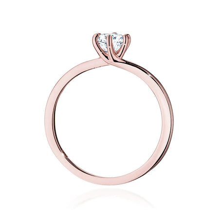 Ring aus Roségold 14 Karat (585) mit 0,40 ct Diamant. Perfekt als Geschenk.