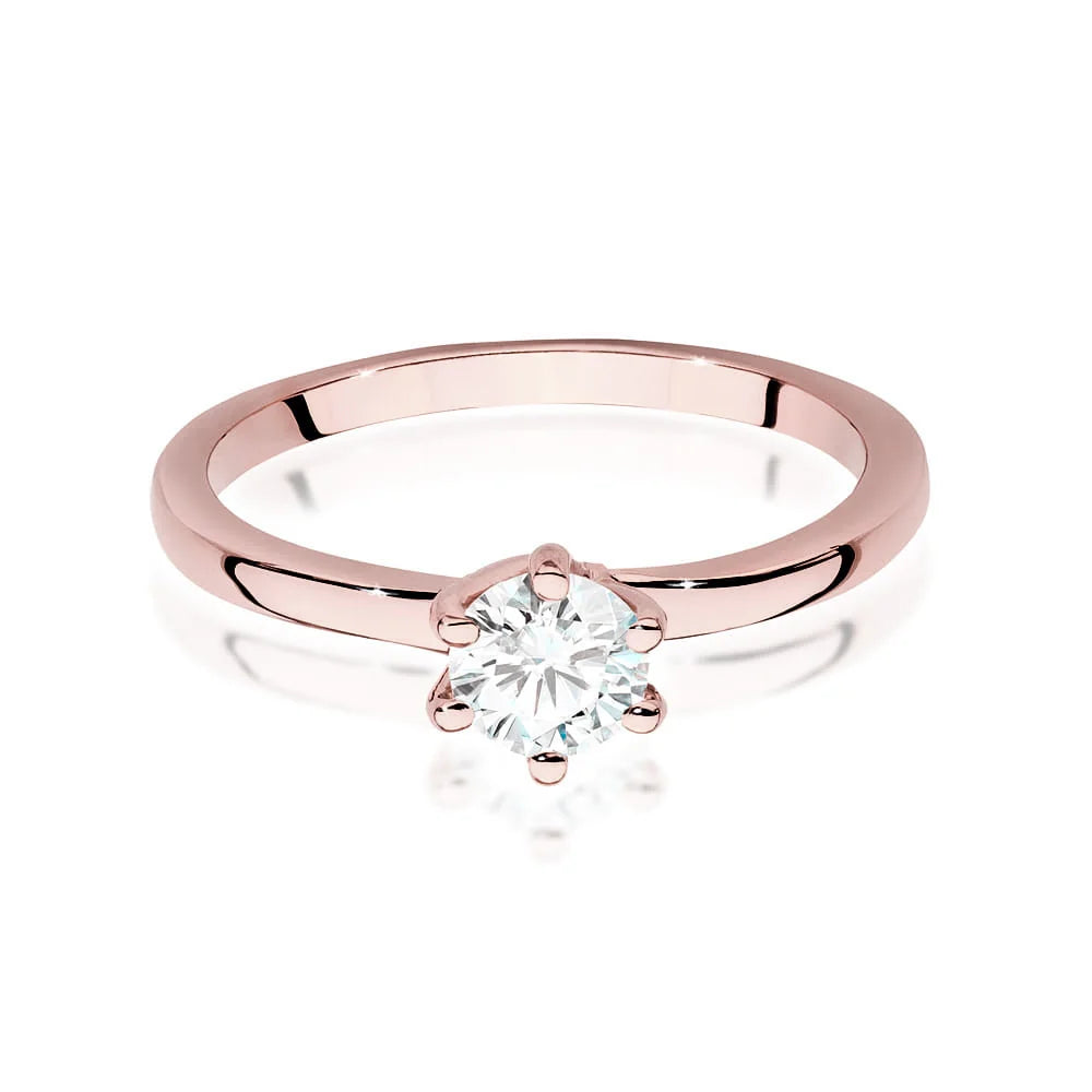 Ring aus 14 Karat (585) Roségold mit 0,50 ct Diamant. Perfekt als Geschenk.