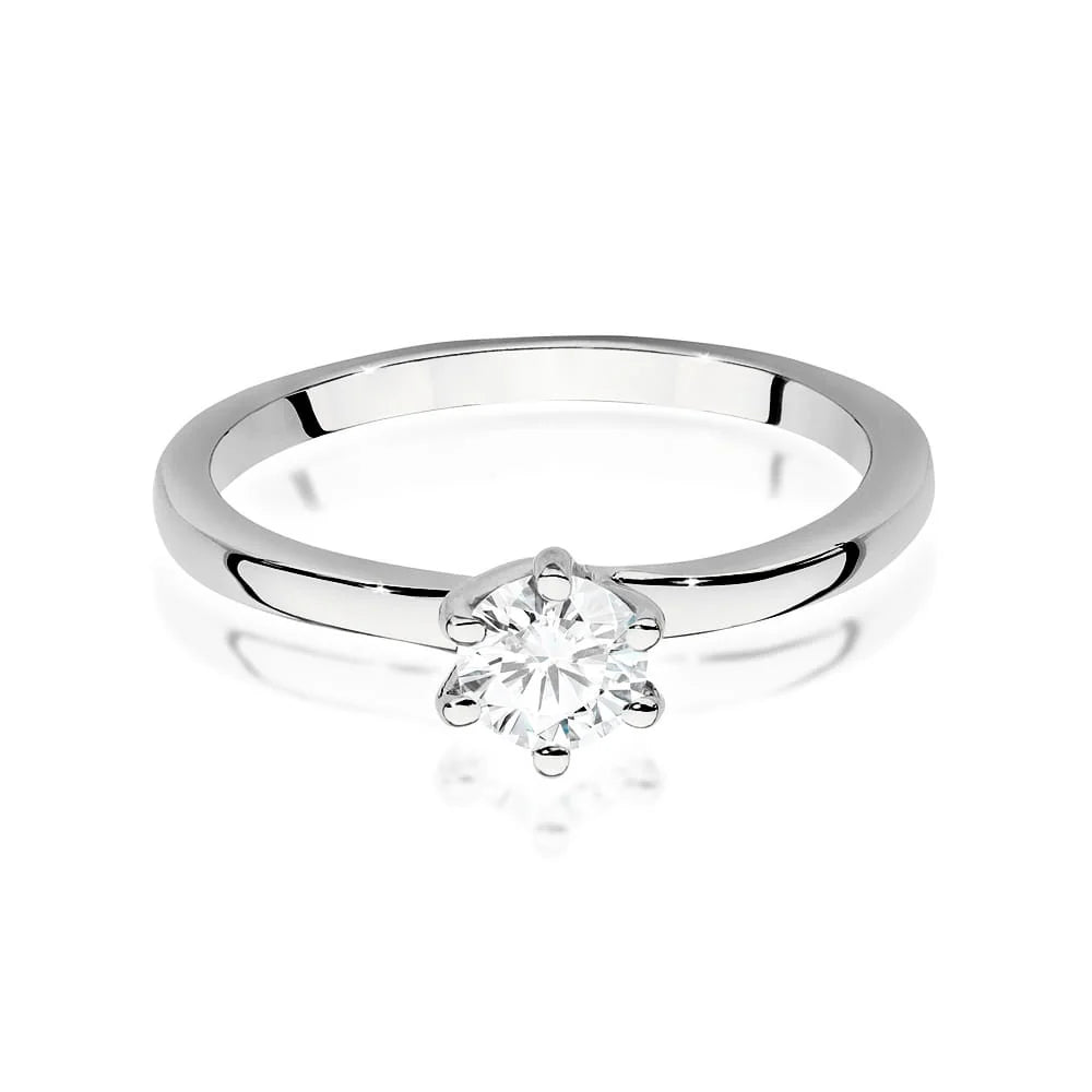 Ring aus 14-karätigem (585) Weißgold mit 0,40 ct Diamant. Perfekt als Geschenk.