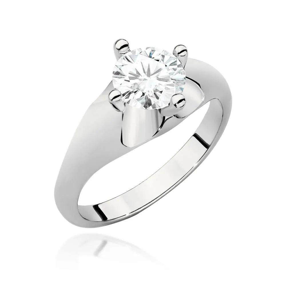 Ring aus 14-karätigem (585) Weißgold mit 1,00 ct Diamant. Perfekt als Geschenk.