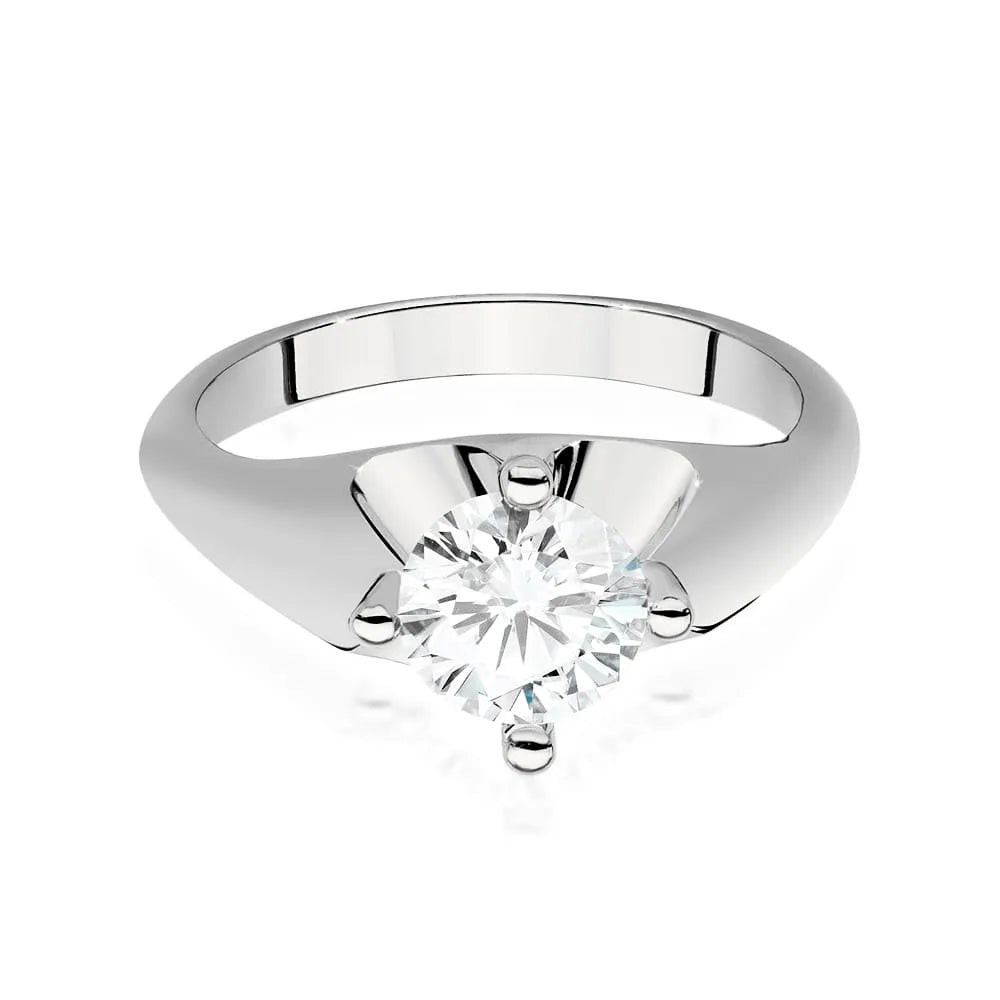 Ring aus 14-karätigem (585) Weißgold mit 1,00 ct Diamant. Perfekt als Geschenk.