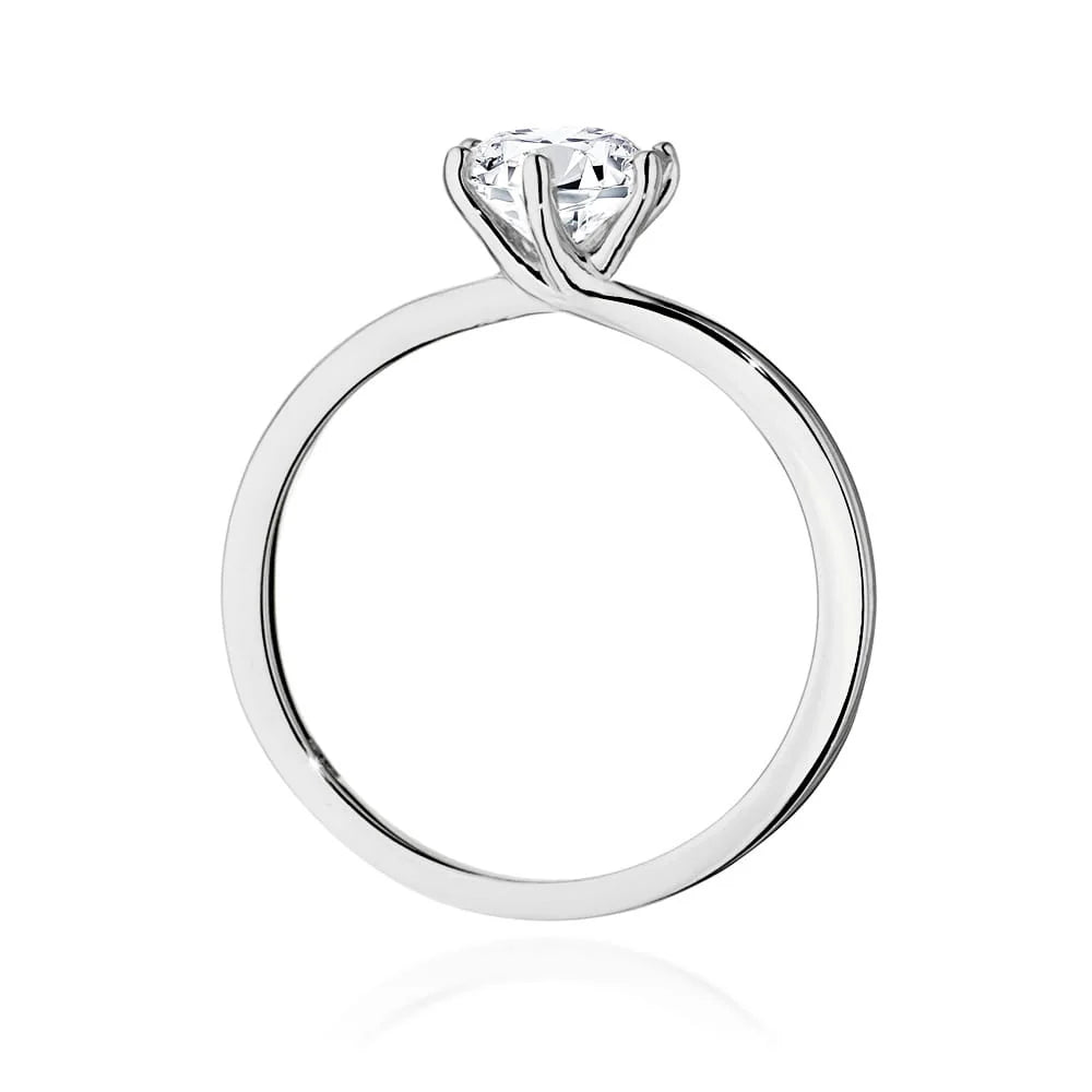 White Gold 14k(585) ring with 1,00ct diamond. Perfect for a gift.
