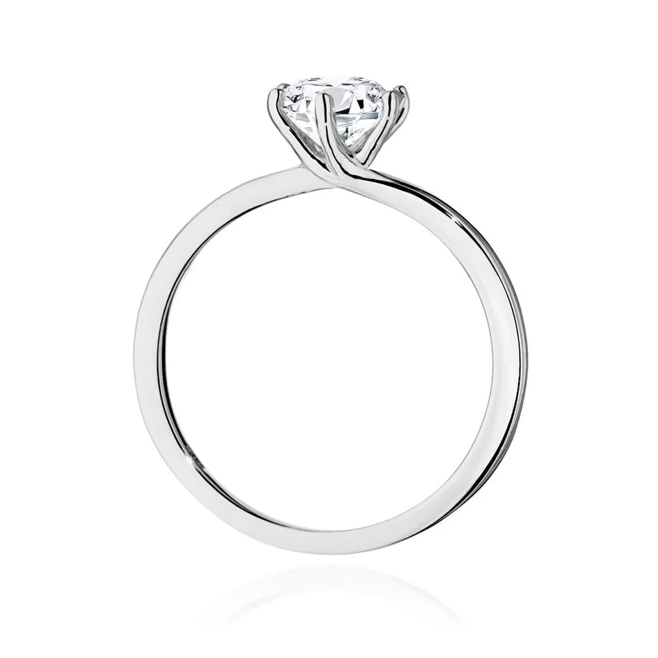 White Gold 14k(585) ring with 1,00ct diamond. Perfect for a gift.