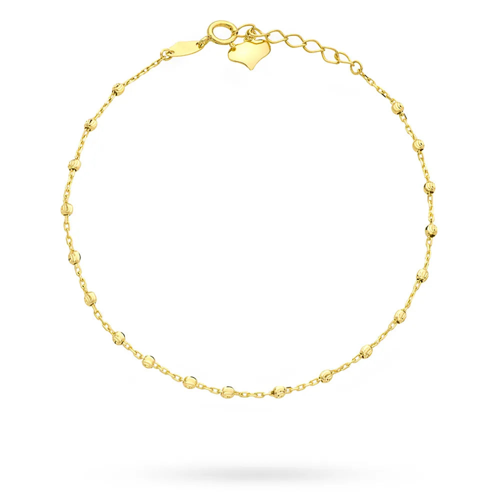 Das 14-karätige Goldarmband wird in einer eleganten schwarzen Schachtel und einer Geschenktüte verpackt. Unser Schmuck wird mit einem Anhänger geliefert, der die Feinheit zeigt.