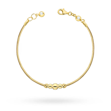 14k Gold (585) Armband | Fuchsschwanz- & Perlendekor | GREMARI Schmuck
