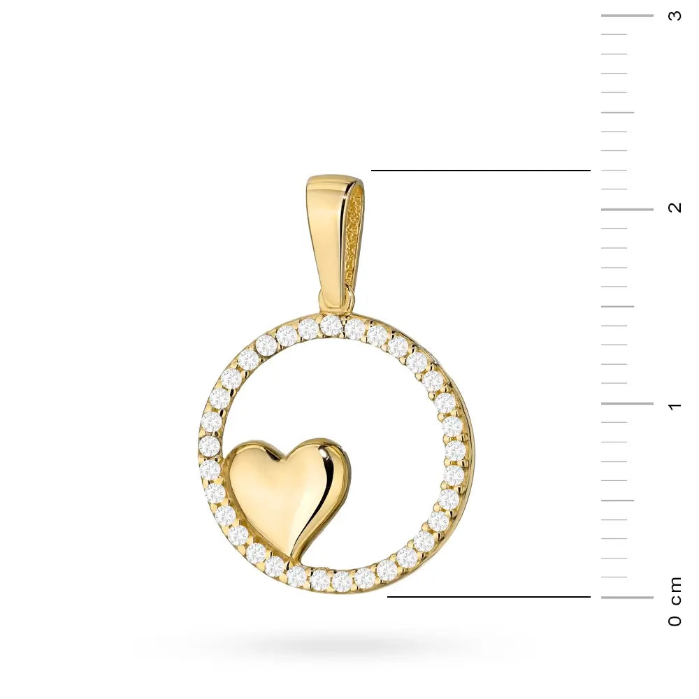 Exquisiter Goldanhänger aus strahlendem 585er Gold. Sein warmer Goldton ergänzt die Klarheit des Zirkonias.