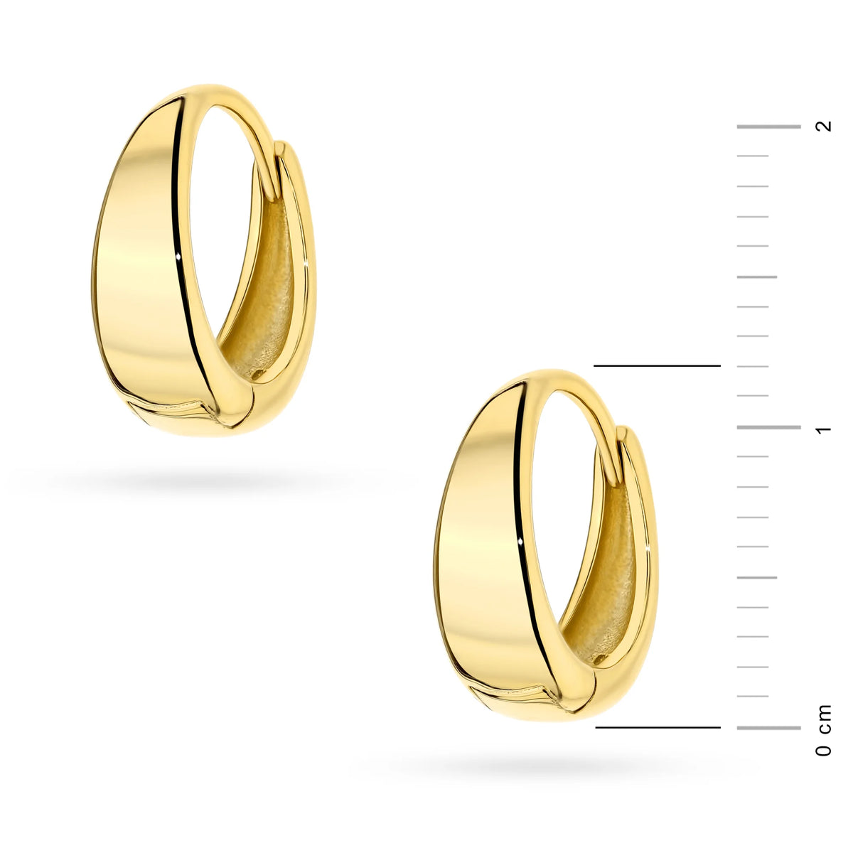 Gold-Plated Silver (925) Earrings | Wide Smooth Circle | GREMARI Jewelry
