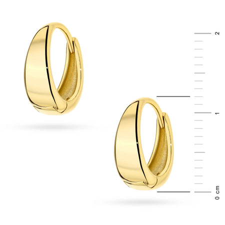 Gold-Plated Silver (925) Earrings | Wide Smooth Circle | GREMARI Jewelry