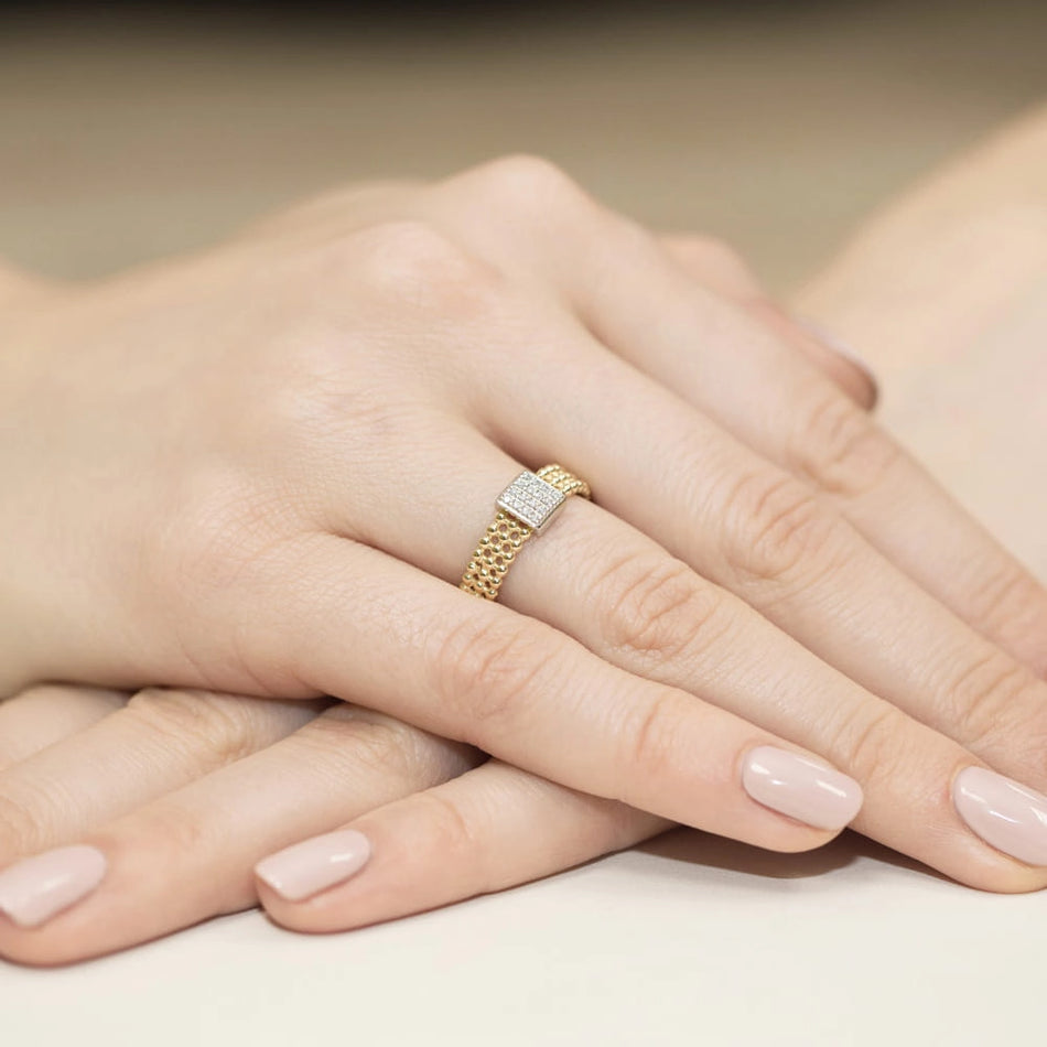 14K Gold Ring | 0.08ct Diamonds | GREMARI Jewelry
