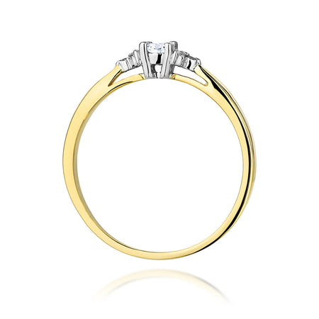 14k (585) Gold Rings | 0.10ct and 0.03ct Diamonds | GREMARI Jewelry
