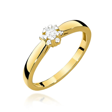 14k Gold (585) Ring | 0.10ct & 0.052ct Diamonds | GREMARI Jewelry
