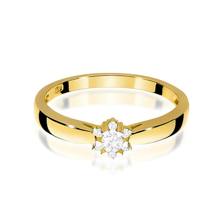 14k Gold (585) Ring | 0.10ct & 0.052ct Diamonds | GREMARI Jewelry
