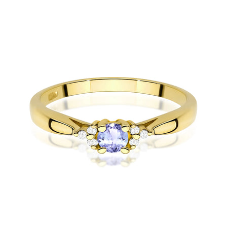 14k (585) Gold Rings | 0.15ct Tansanit and 0.03ct Diamonds | GREMARI Jewelry
