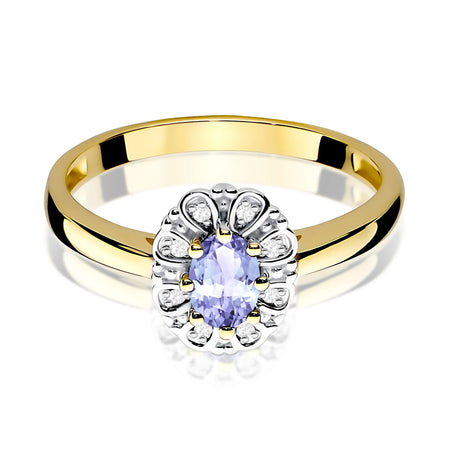 14k (585) Gold Ring | 0.40ct Tansanit and 0.069ct Diamonds | GREMARI Jewelry
