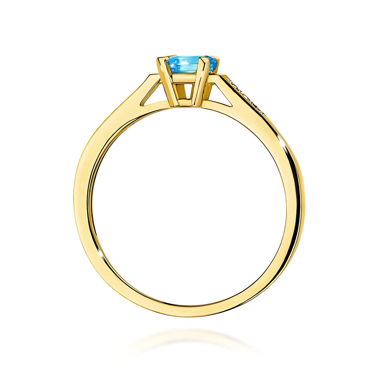 14k (585) Gold Rings | 0.65ct Topaz and 0.04ct Diamonds | GREMARI Jewelry
