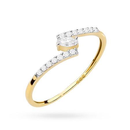 14k Gold (585) Ring | Zirkonia-Set | GREMARI Schmuck