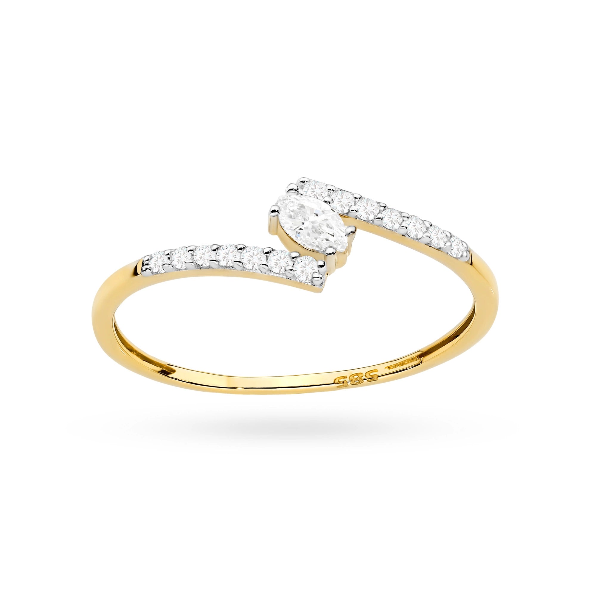14k Gold (585) Ring | Zirkonia-Set | GREMARI Schmuck