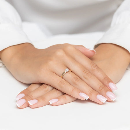 14k Gold (585) Ring | Mit Zirkonia besetztes Band | GREMARI Schmuck