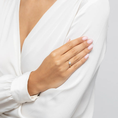 14k Gold (585) Ring | Mit Zirkonia besetztes Band | GREMARI Schmuck