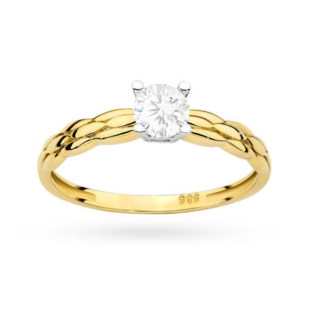 14k Gold (585) Ring | Mit Zirkonia besetztes Band | GREMARI Schmuck