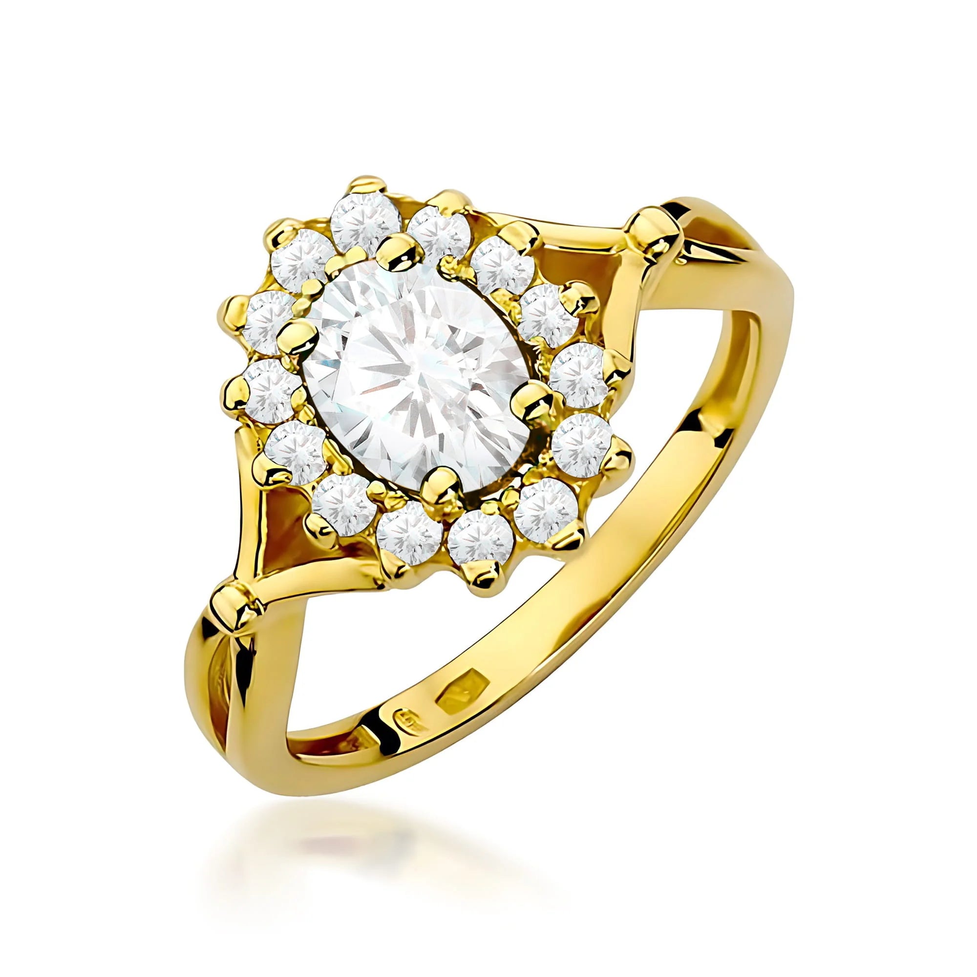 Ring aus 14-karätigem (585) Gold mit 0,70 ct und 0,28 ct Labor-Diamanten. Wird in einer eleganten Schachtel geliefert, die sich perfekt als Geschenk eignet.
