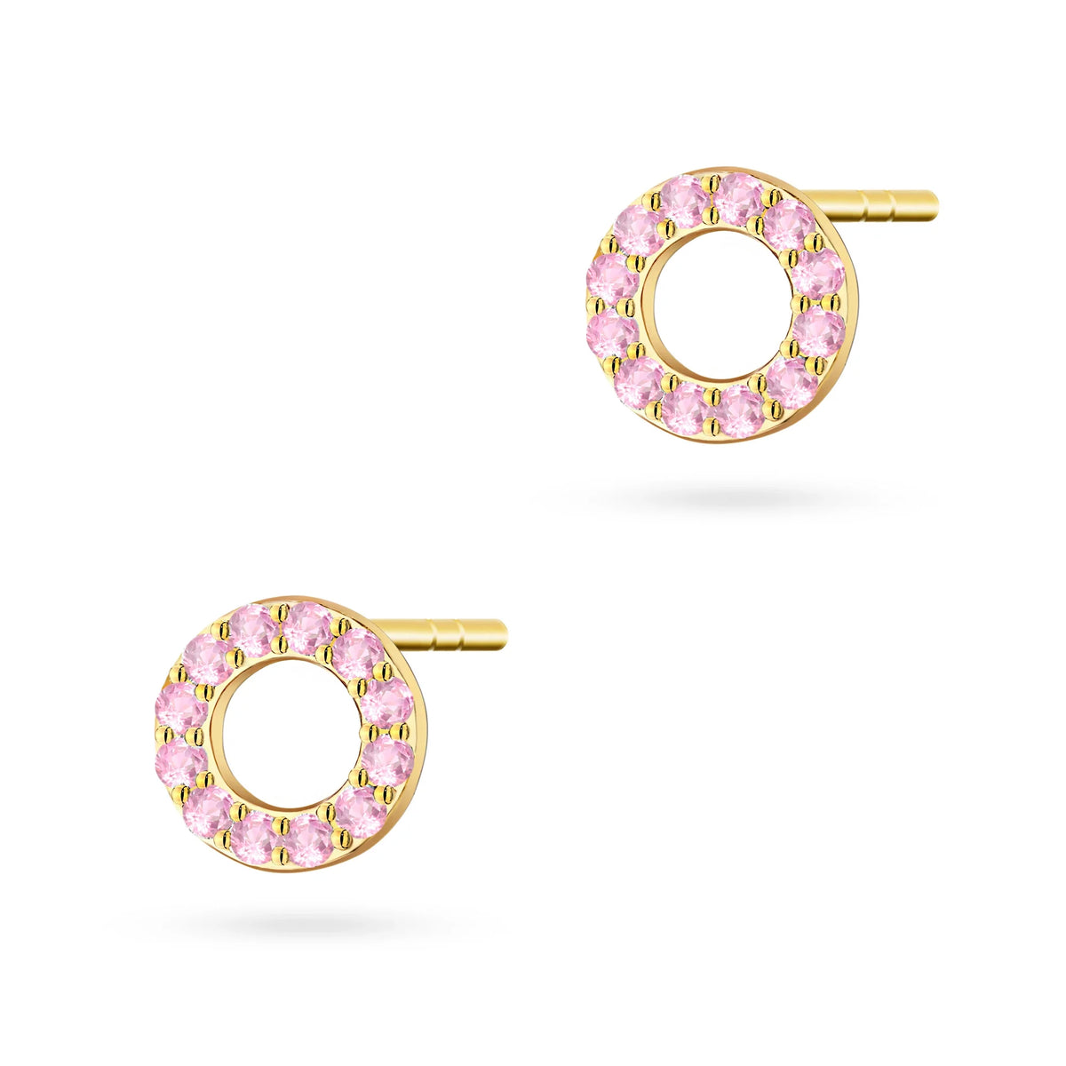 14k Gold (585) Stud Earrings | Zirconia | GREMARI Gift