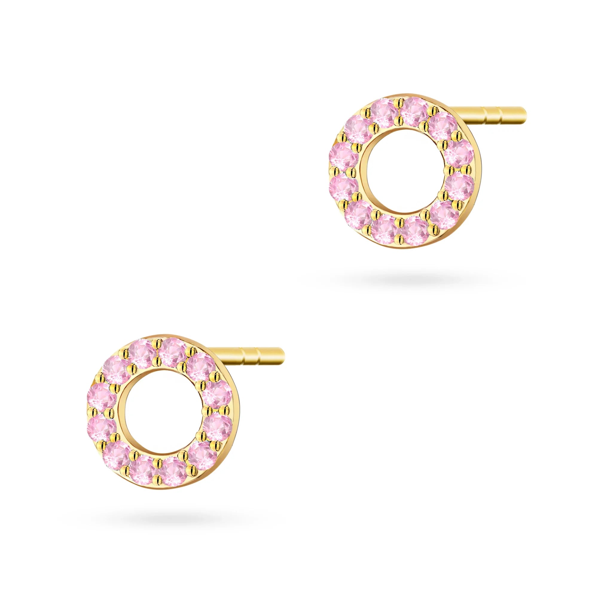 14k Gold (585) Stud Earrings | Zirconia | GREMARI Gift