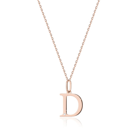 Halskette aus 14-karätigem Roségold mit 0,005 ct Diamant. Ausgezeichnetes Geschenk. Die Echtheit des Diamanten wird durch ein Zertifikat bestätigt.