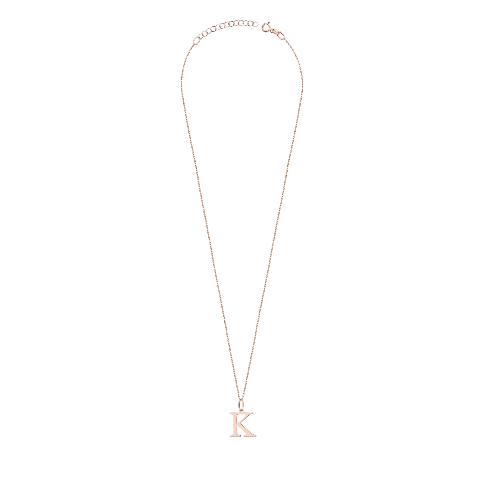 Halskette aus 14-karätigem Roségold mit 0,005 ct Diamant. Ausgezeichnetes Geschenk. Die Echtheit des Diamanten wird durch ein Zertifikat bestätigt.