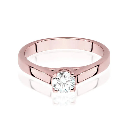Ring aus 14-karätigem (585) Roségold mit 0,40 ct Diamant. Perfekt als Geschenk.