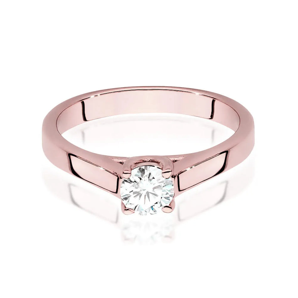 Ring aus 14-karätigem (585) Roségold mit 0,40 ct Diamant. Perfekt als Geschenk.