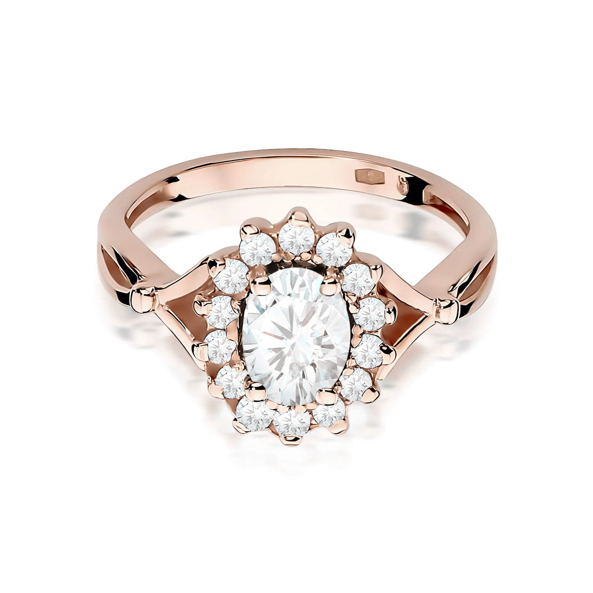 Ring aus Roségold 14 Karat (585) mit 0,70 ct und 0,28 ct Labor-Diamanten. Wird in einer eleganten Schachtel geliefert, die sich perfekt als Geschenk eignet.