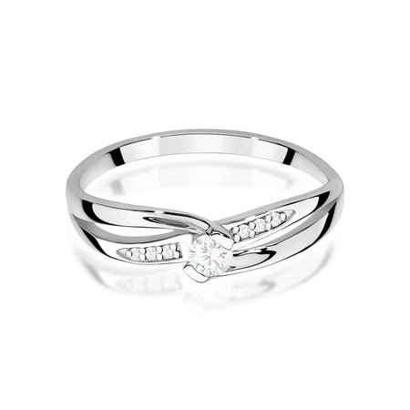 14k (585) White Gold Rings | 0.10ct and 0.03ct Diamonds | GREMARI Jewelry
