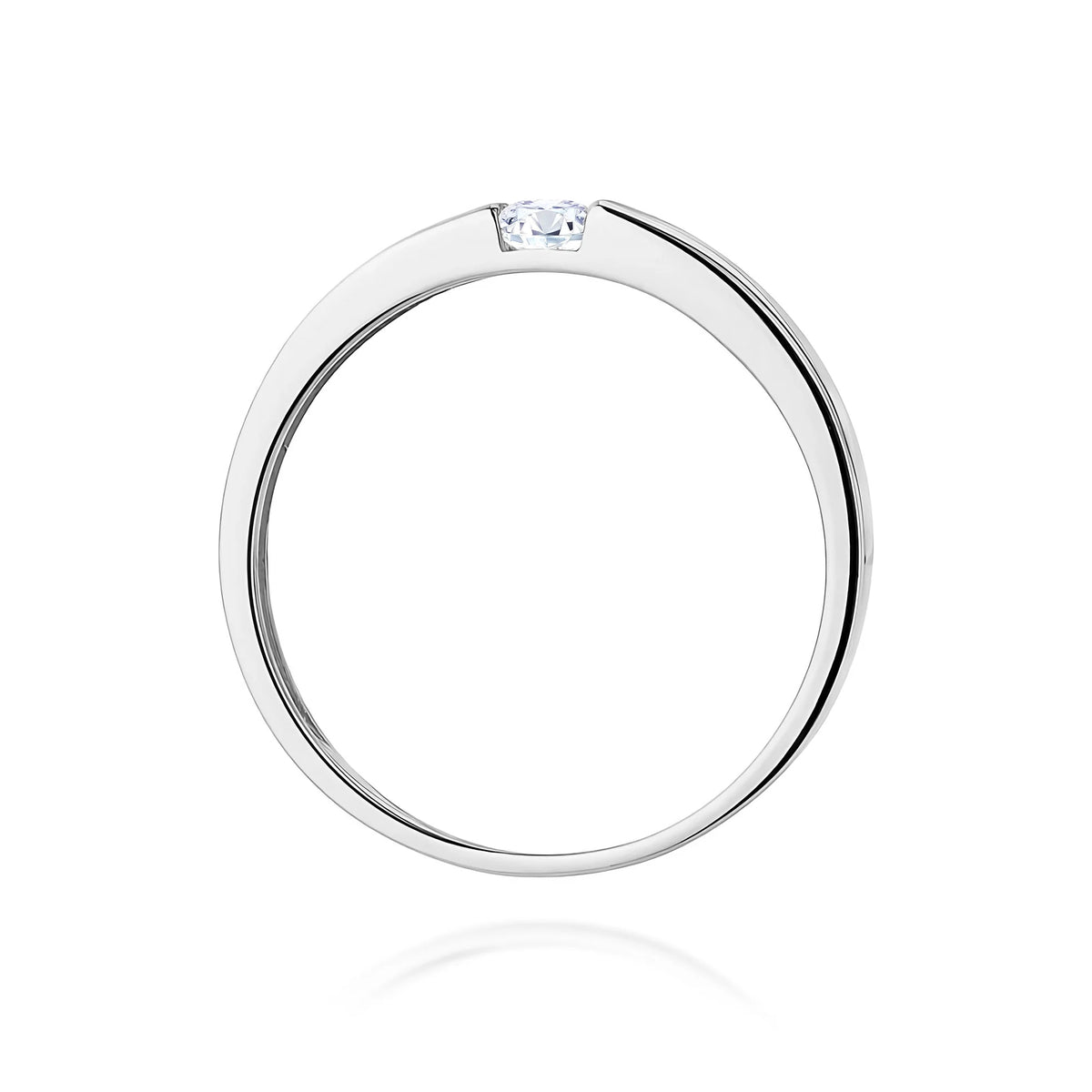 14k (585) White Gold Rings | 0.12ct Diamond | GREMARI Jewelry