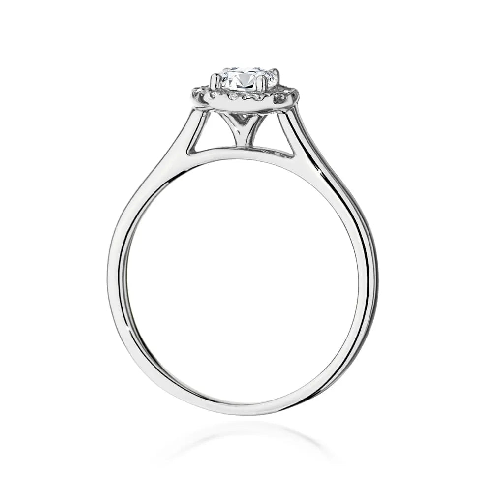 White Gold 14k(585) ring with 0,40ct diamond and side diamonds 0,12ct.  Perfect for a gift.