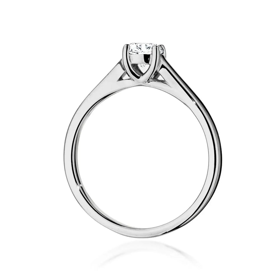 Ring aus 14-karätigem (585) Weißgold mit 0,40 ct Diamant. Perfekt als Geschenk.
